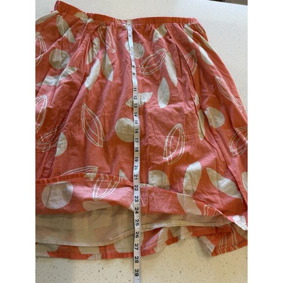 Lane Bryant Skirt Lined Coral-peach Cotton‎ Elastic Waist With Pockets 18/20 - Picture 4 of 11
